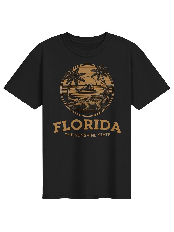 Florida Alligator Sunset T-Shirt | Vintage Sunshine State Travel Tee product image (1)