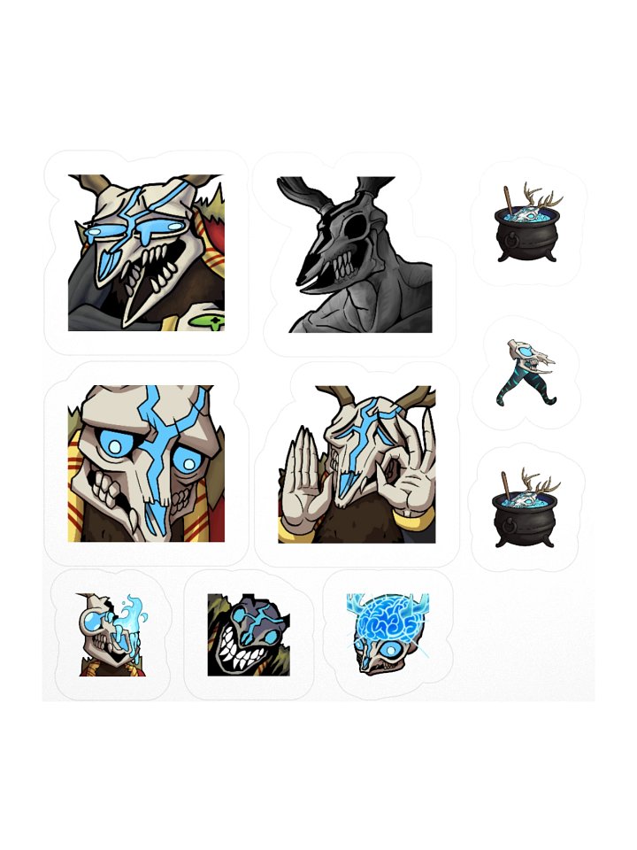 Channel Emotes Pack 3 Kiss Cut Stickers product image (1)