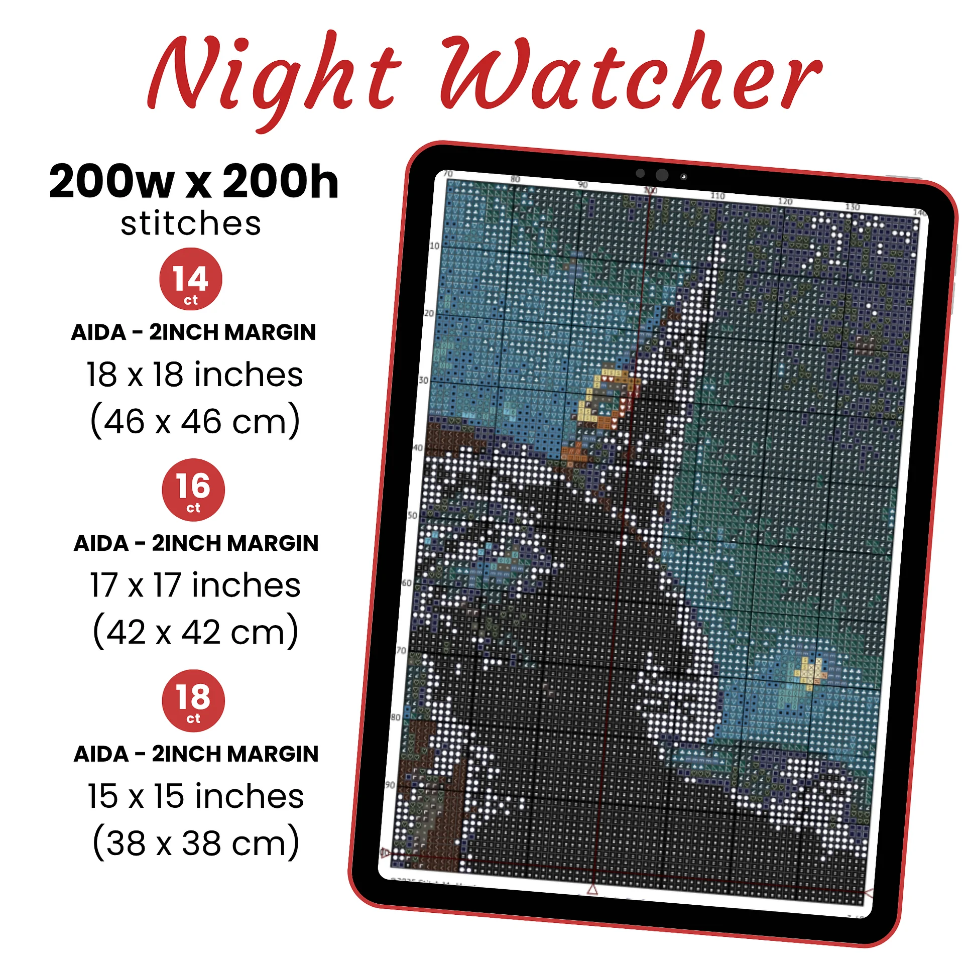 Night Watcher Cross Stitch Pattern product image (2)