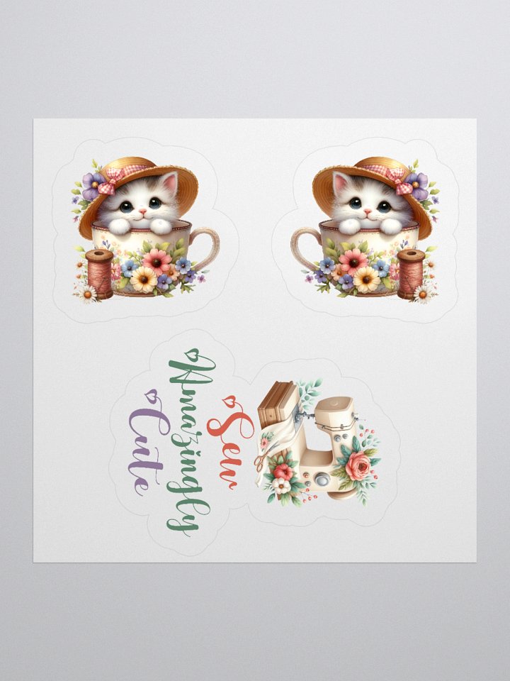 Sew Amazingly Cute Meow-tiful Kittens Stickers product image (3)