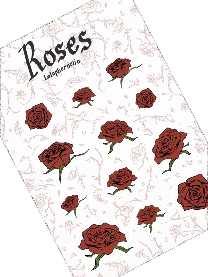 Roses Kiss Cut Sticker Sheet product image (1)