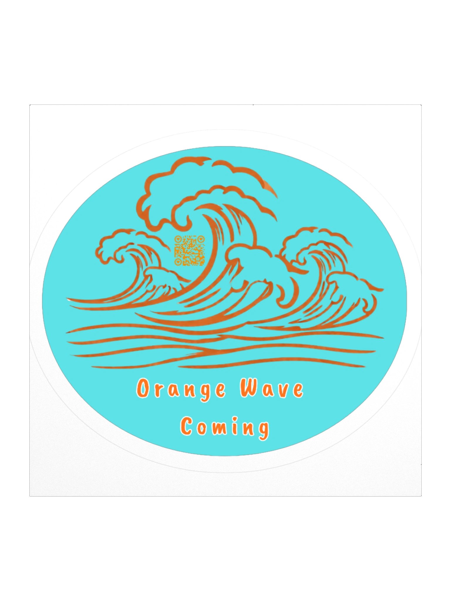 Orange Wave Coming Stickers product image (1)