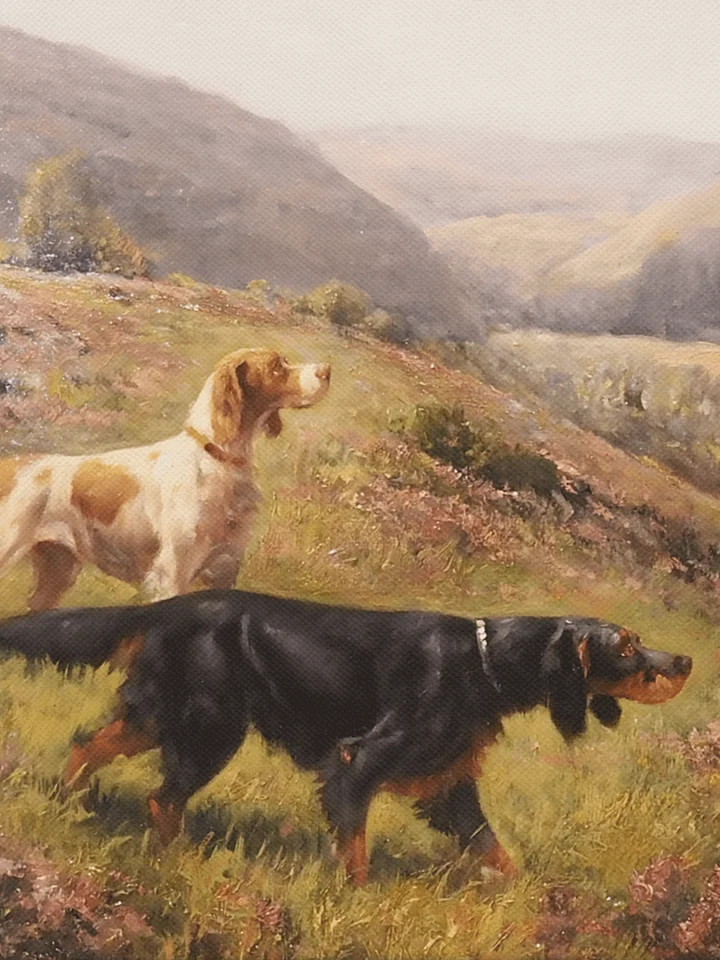Antique French Grouse Hunting Bird Dogs Canvas Print product image (12)
