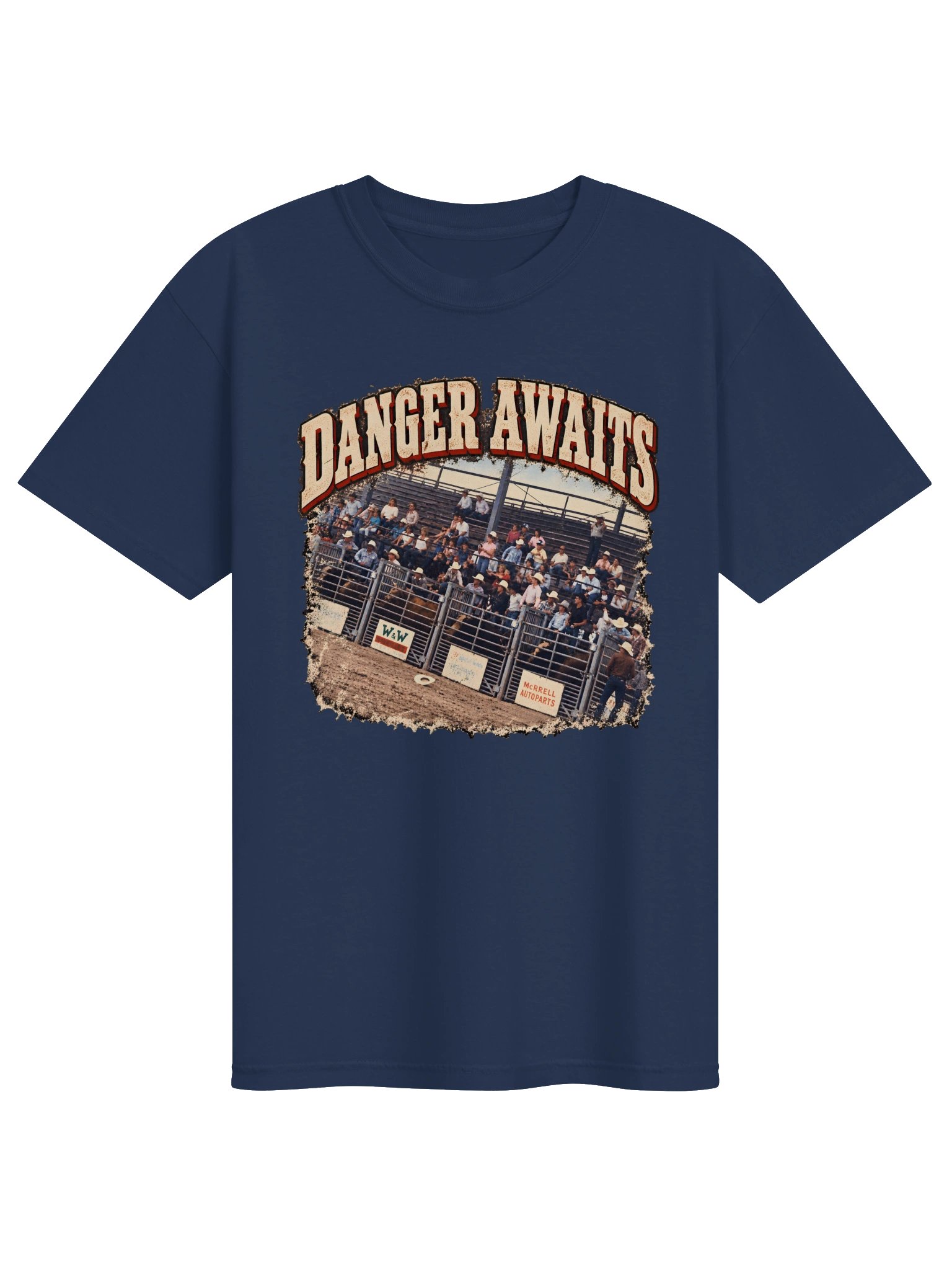 Vintage Rodeo Bullfighter Shirt — Danger Awaits | Broken Arena™ product image (3)