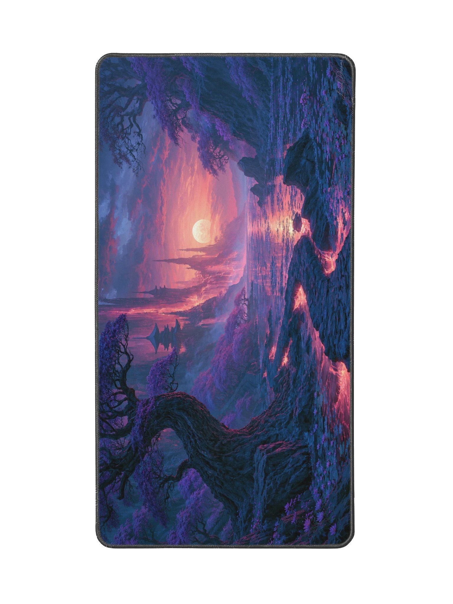 Moonrise at the Violet Citadel Desk Mat product image (2)