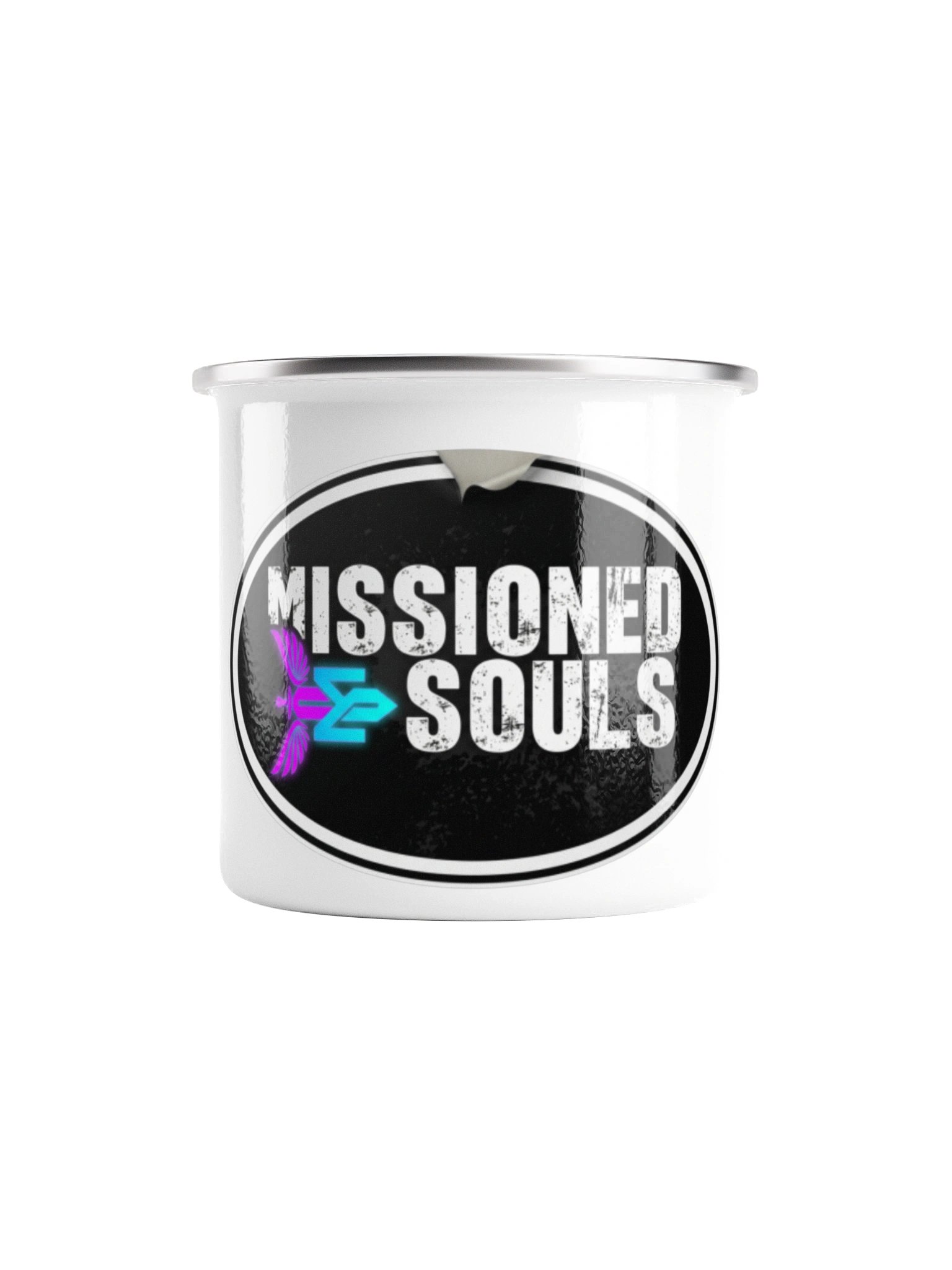 Missioned Souls Neon Logo Enamel Mug product image (2)