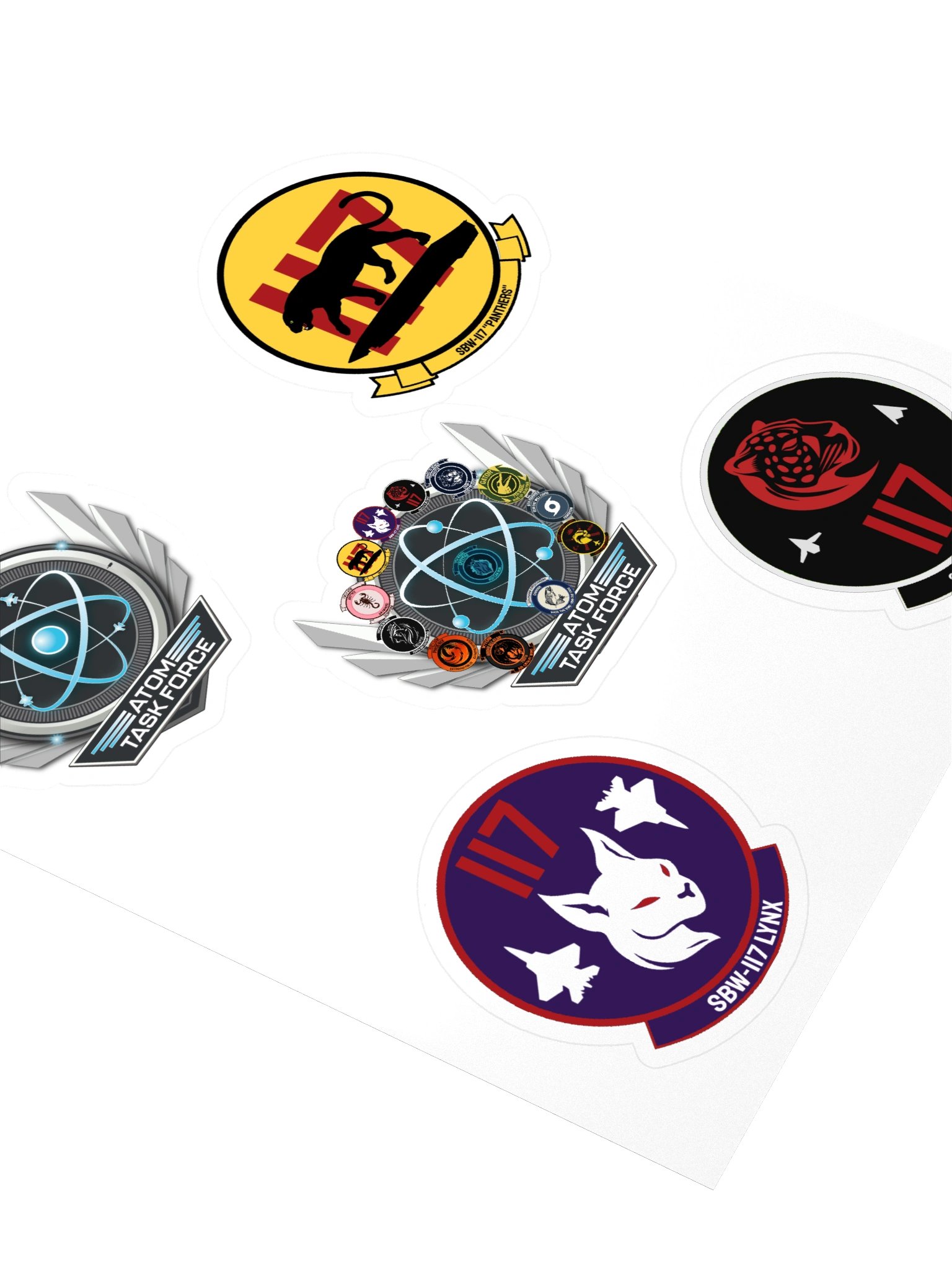 Atom Task Force 117th Strategic Bomber Sticker Sheet! product image (3)