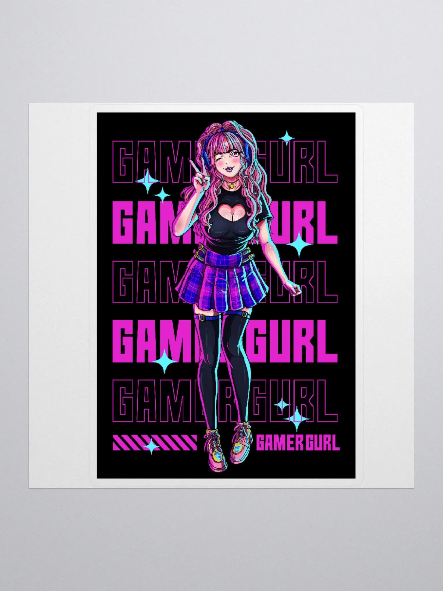 ANIME GAMER GURL STICKER! product image (1)
