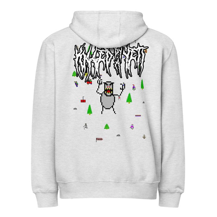 Killed by a Yeti Ski Game Zip Up Hoodie product image (2)
