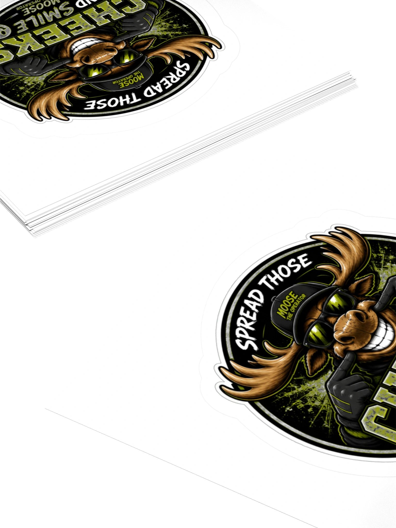 Moose Round Badge Sticker product image (4)