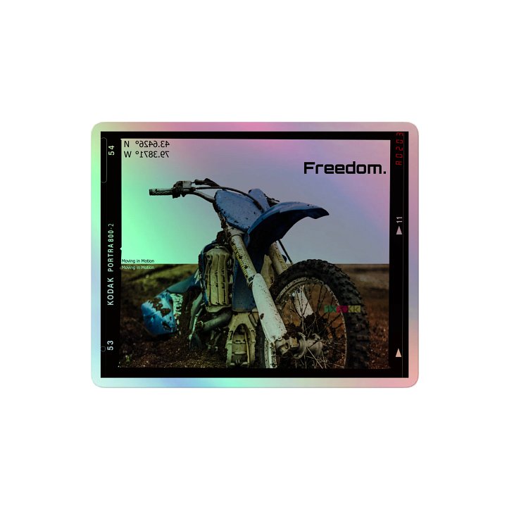 Polaroid Freedom Dirt bike | Holographic Sticker product image (2)