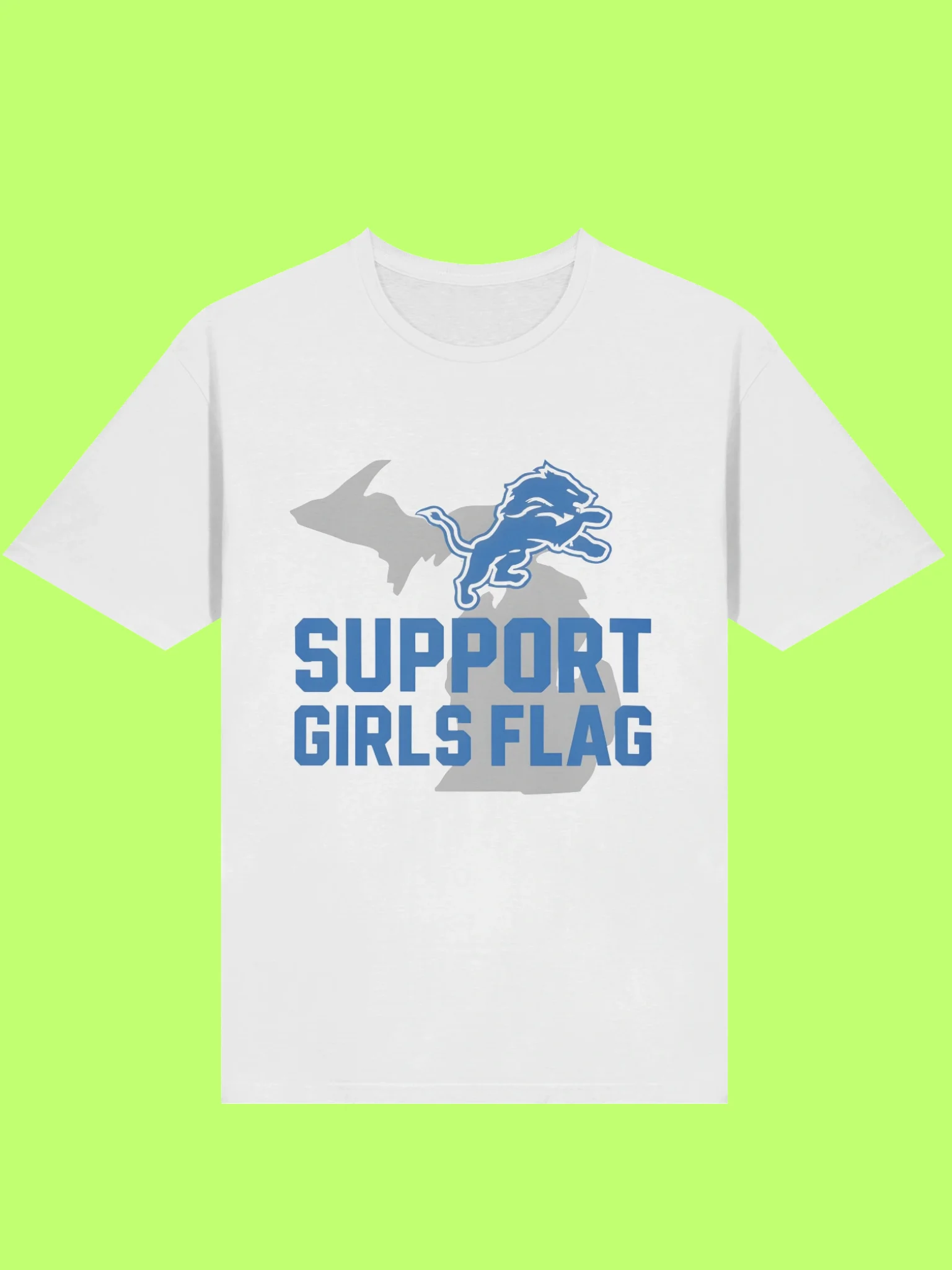 Support Girls Flag Detroit Lions Shirt product image (211)