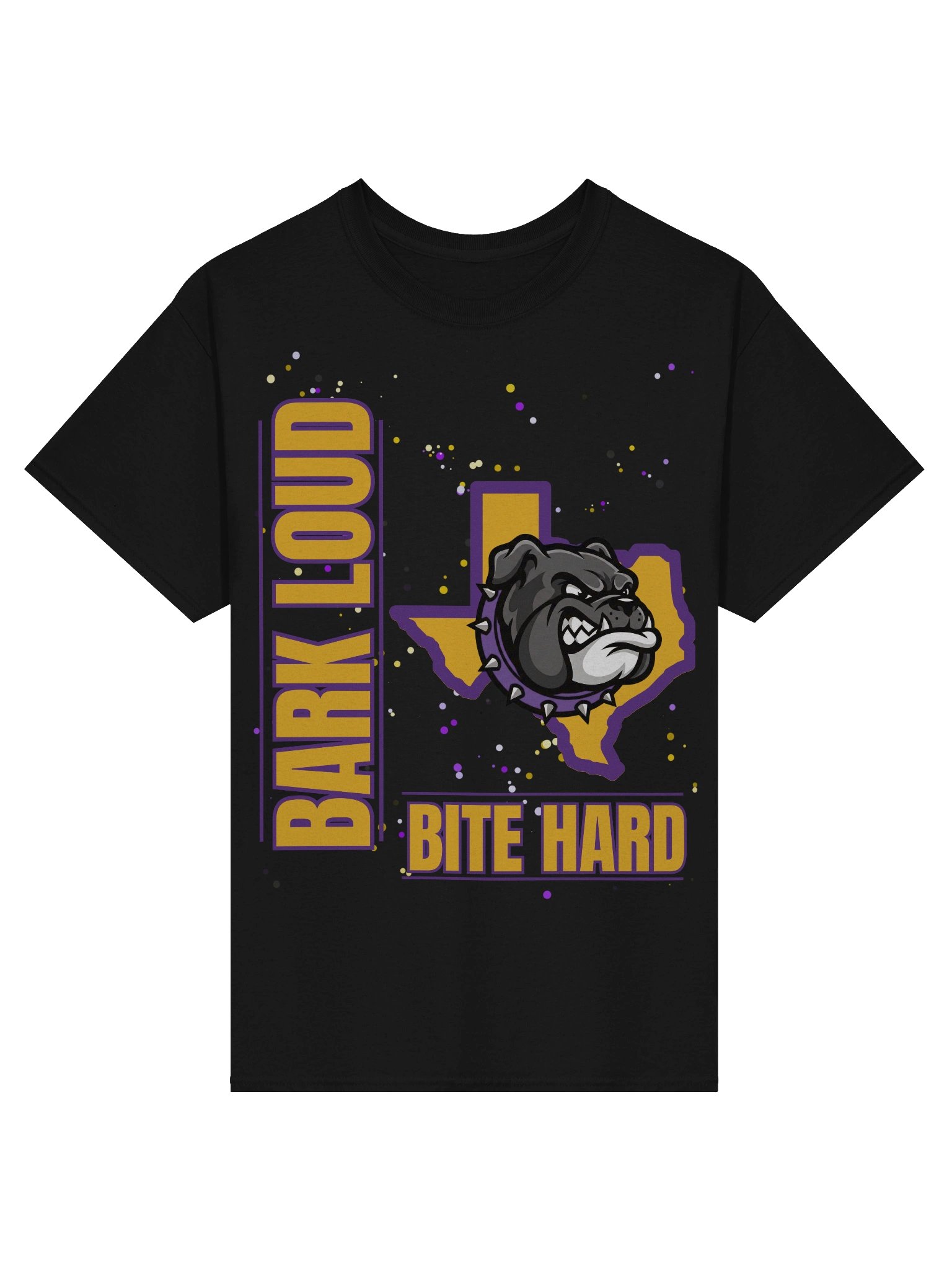 Bark Loud Spirit Tee - Purple on Gold [READ DESCRIPTION FOR CUSTOMIZATION] product image (1)