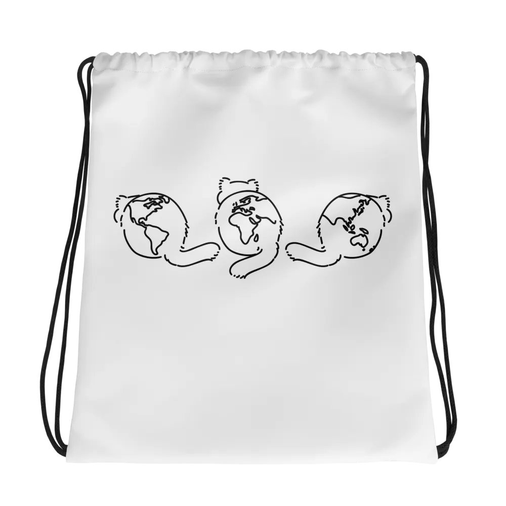 Planet Manul Trio - Drawstring Bag product image (1)