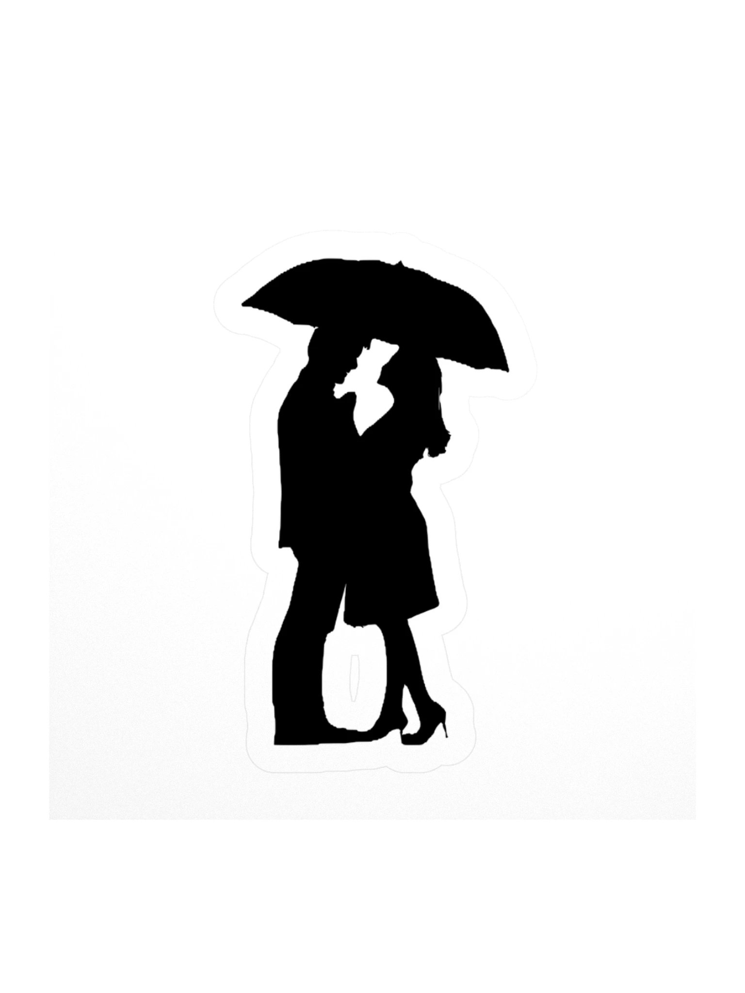 Two Hearts Kiss Cut Sticker product image (1)