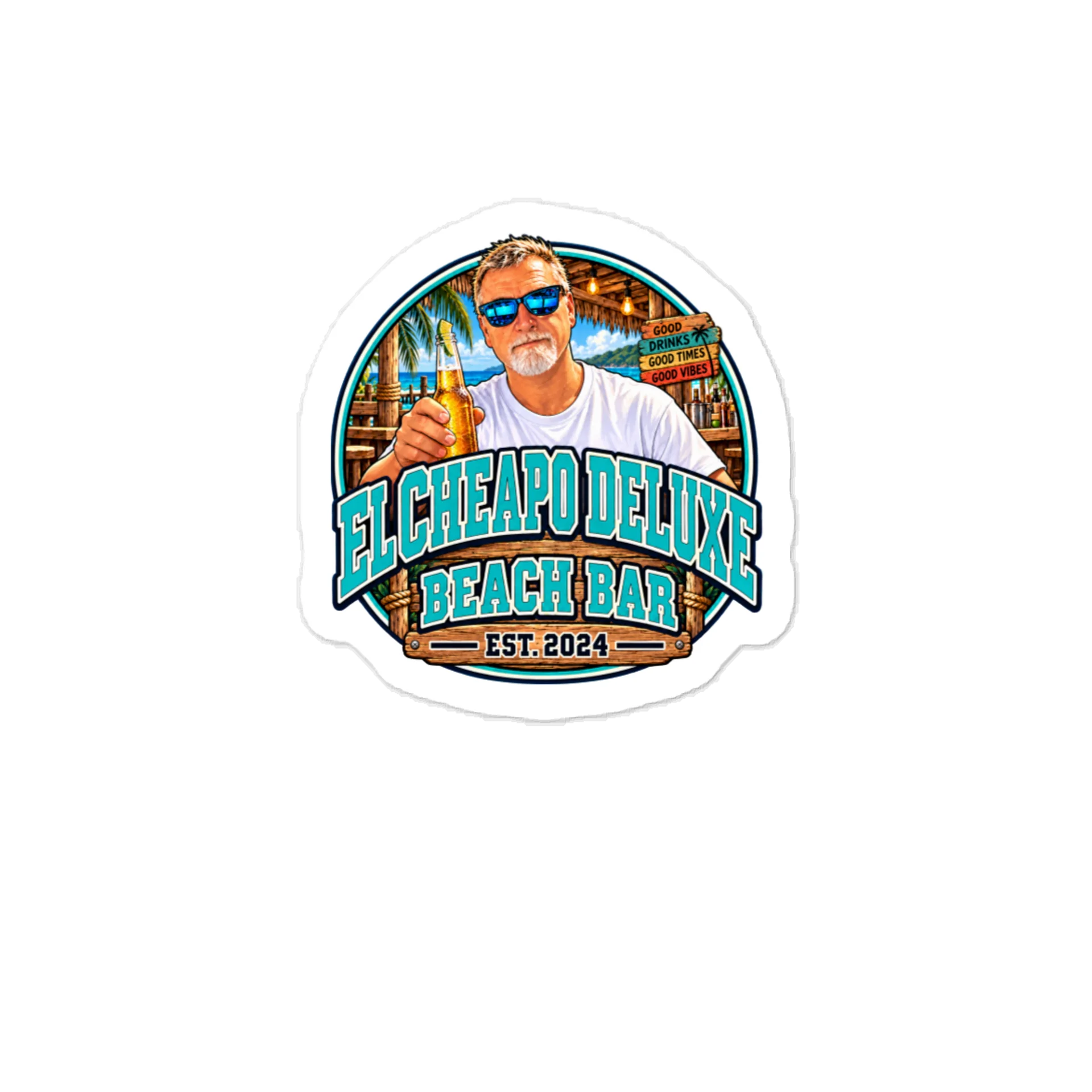 El Cheapo Deluxe Beach Bar - Logo Badge Vinyl Decal product image (1)