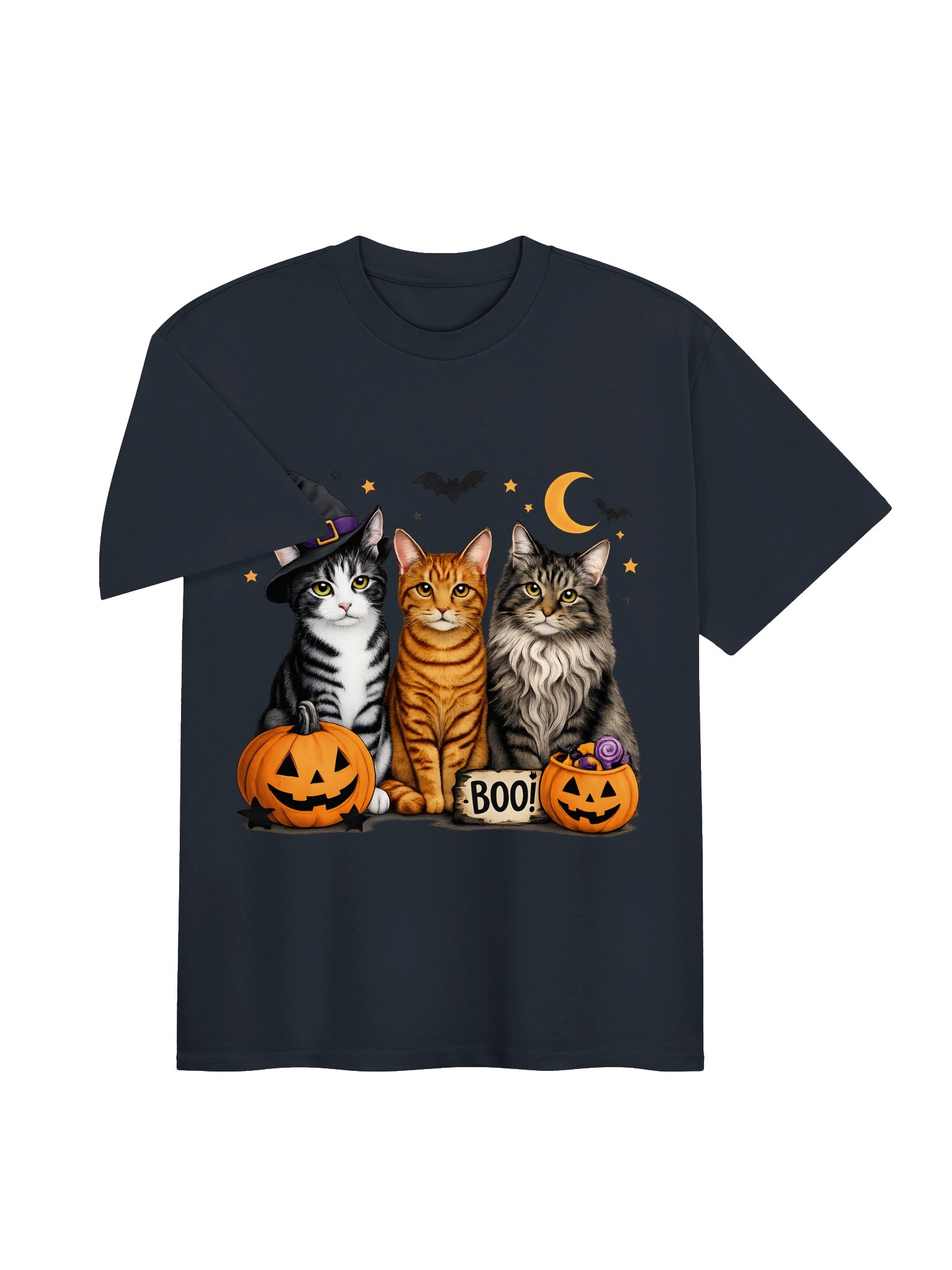 Cute Spooky Cat Trio T-Shirt product image (19)