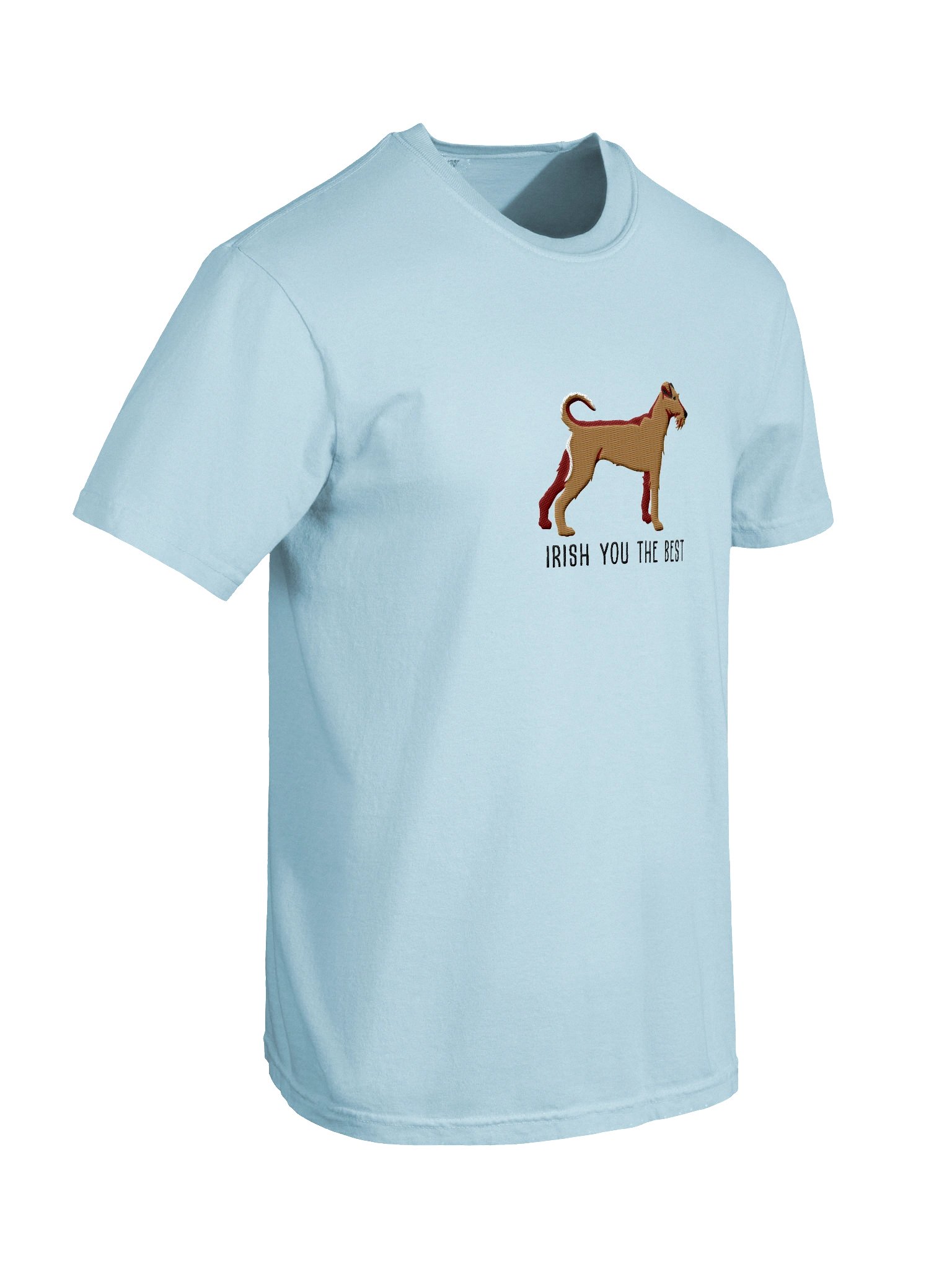 Irish You the Best T-Shirt(Embroidered) of an Irish Terrier(Tan) product image (11)