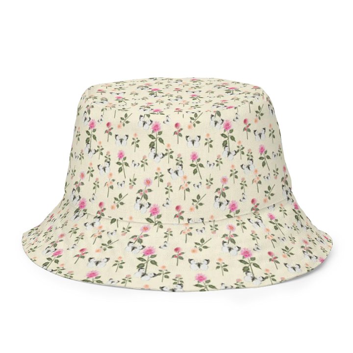 BEES & BLOOMS & BUTTERFLIES GARDEN Reversible Bucket Hat - Designer Gartenhut für Bienenfreunde product image (1)