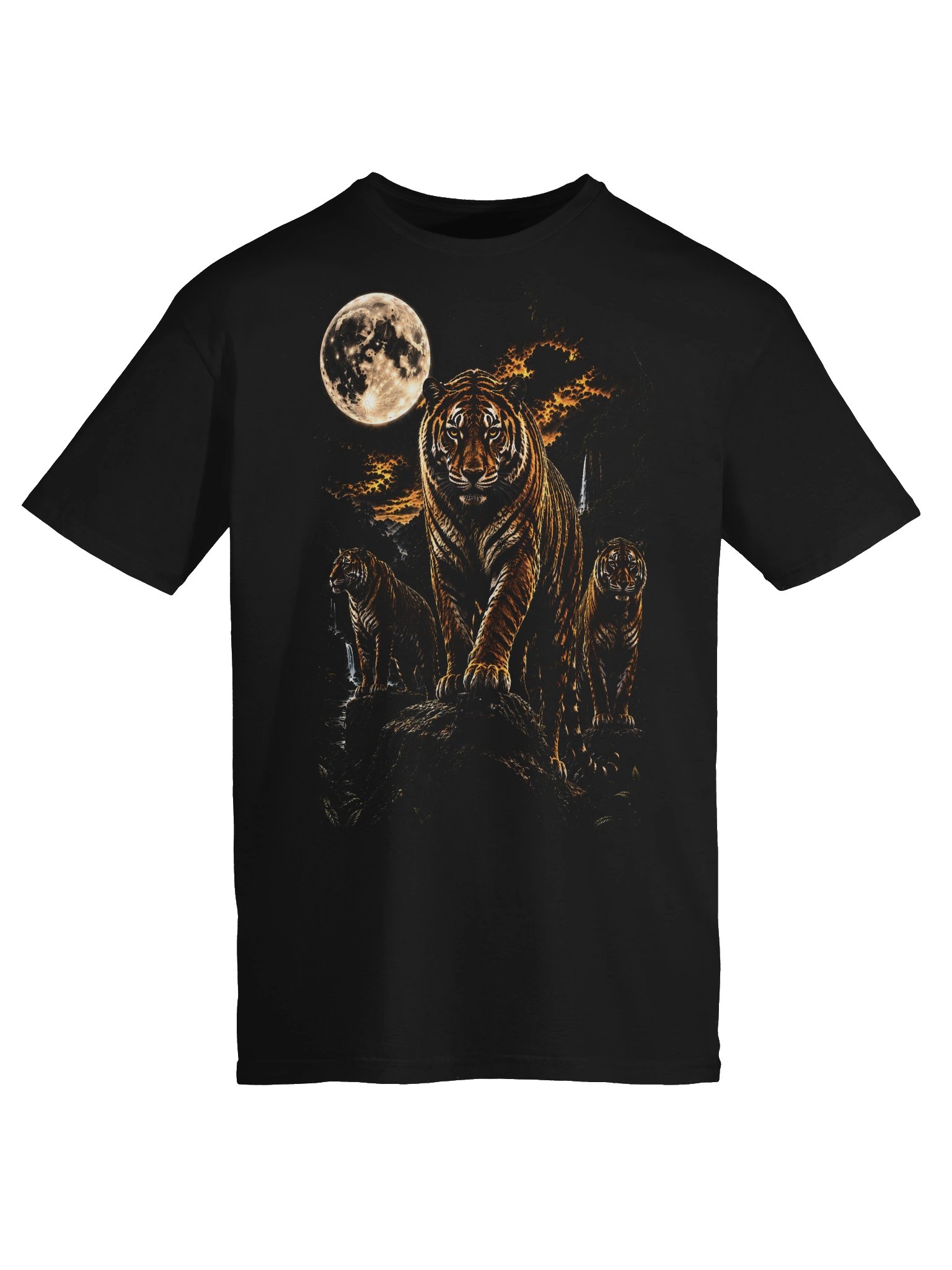 Bengal Tiger Howling Moon Tshirt | Legendary Wildlife Shirt product image (4)