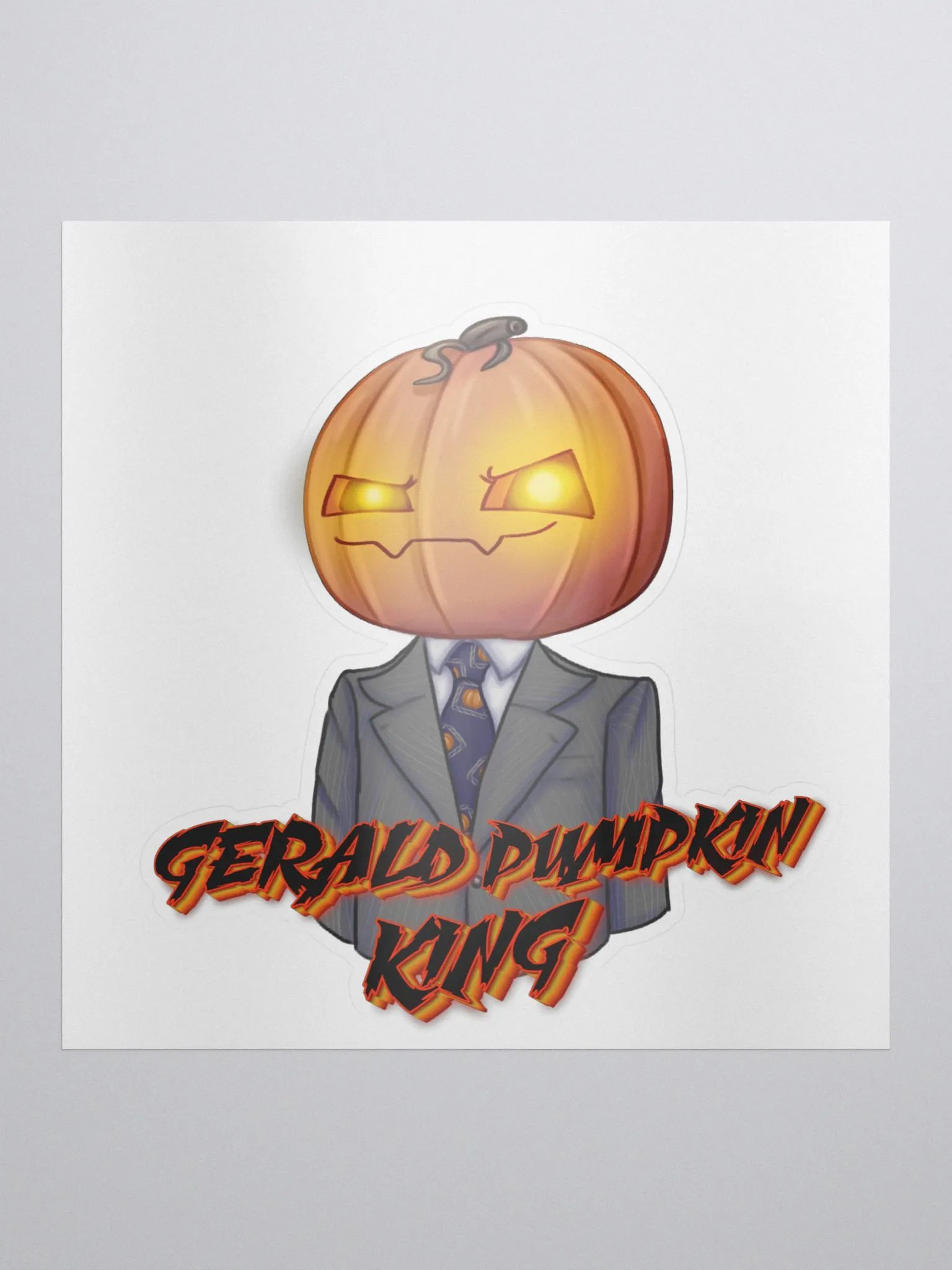 Gerald pumpkin King Sticker product image (1)