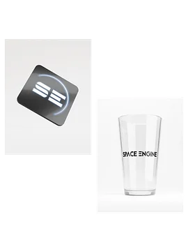 SpaceEngine Drinking Glass & Coaster