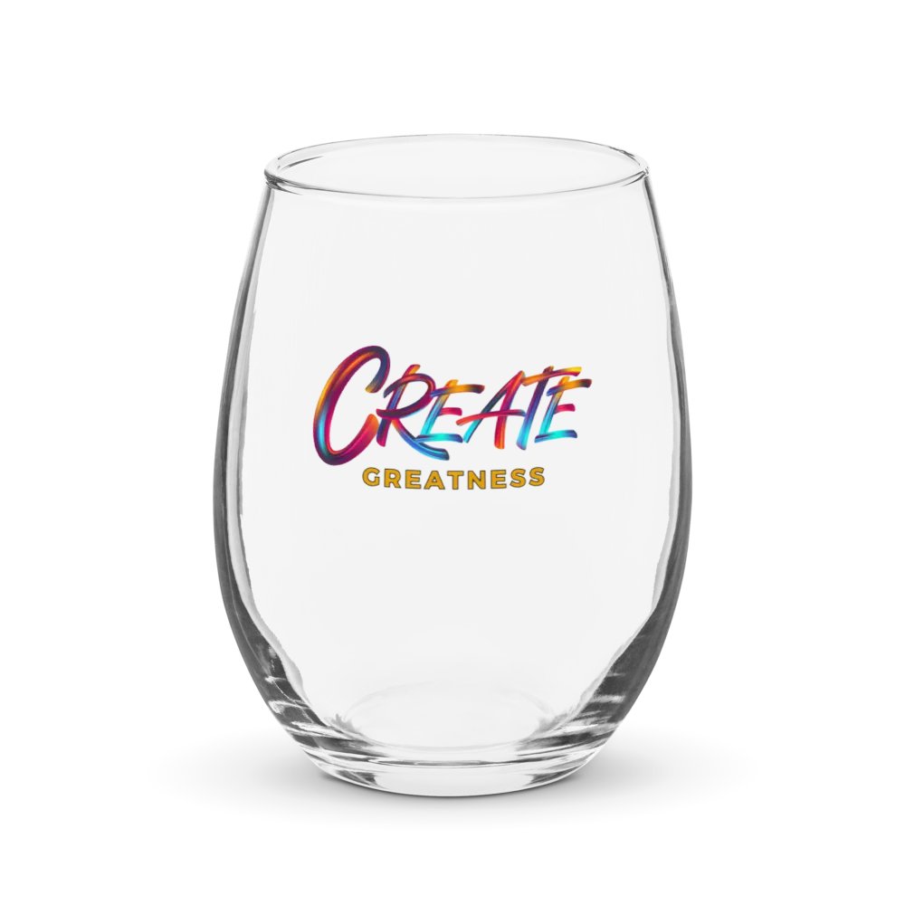 Create Greatness Print Reverie Stemless Wine Glass product image (1)
