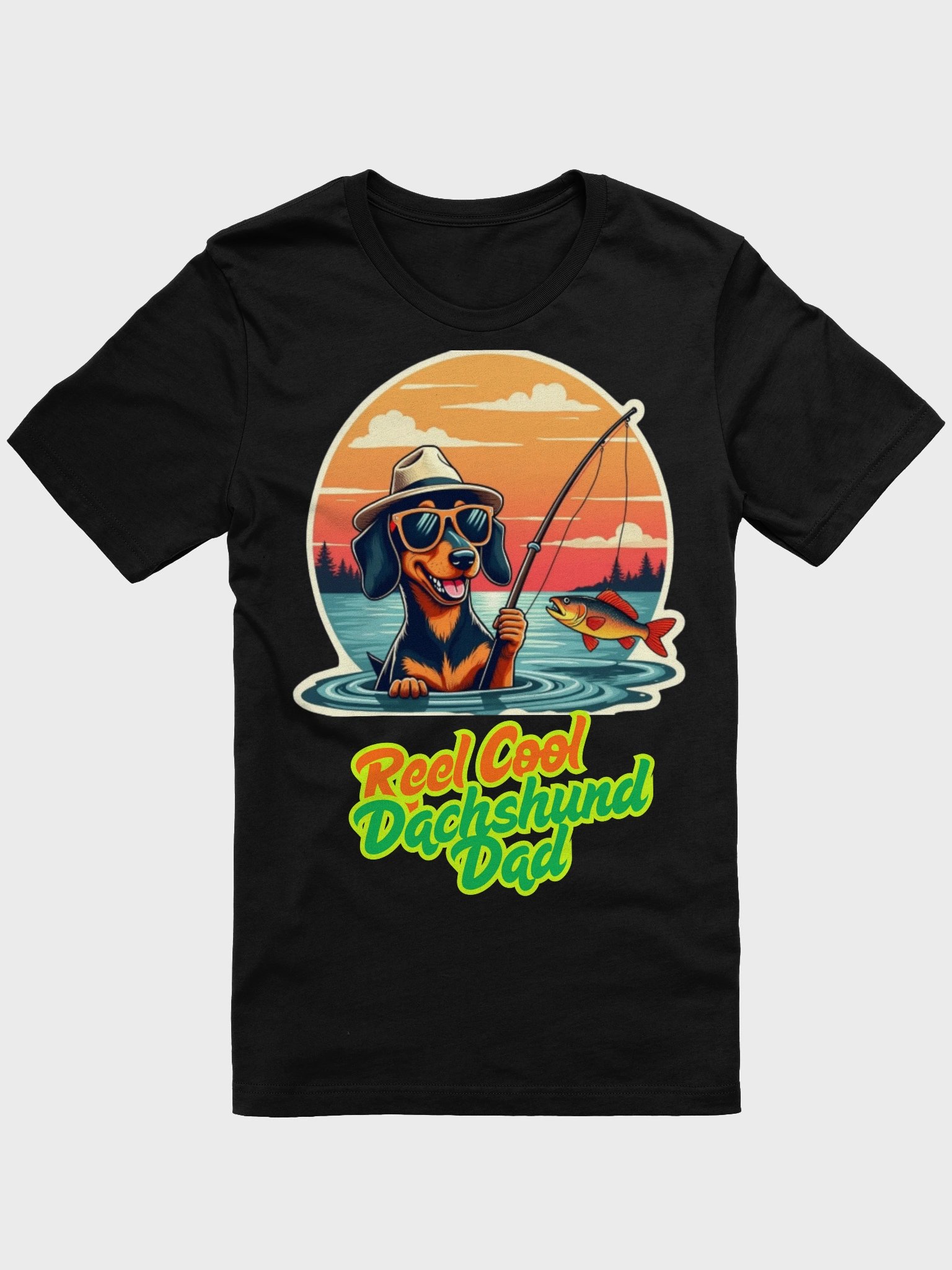 Reel Cool Dachshund Dad Tee product image (1)
