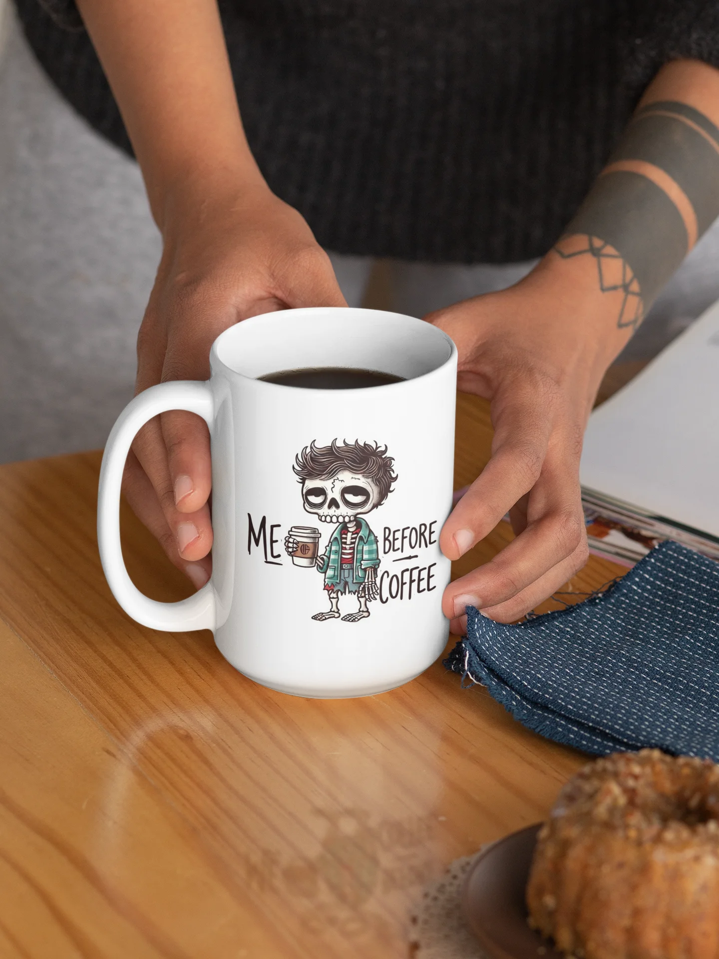 "Me Before Coffee" Zombie Dude Mug product image (1)