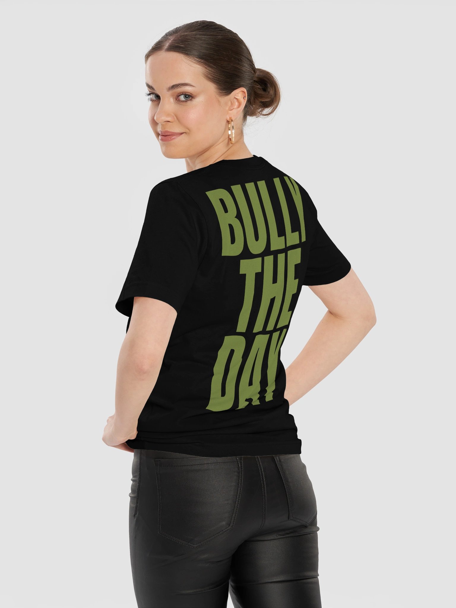 Bully The Day Stacked Tee - Army Green product image (12)