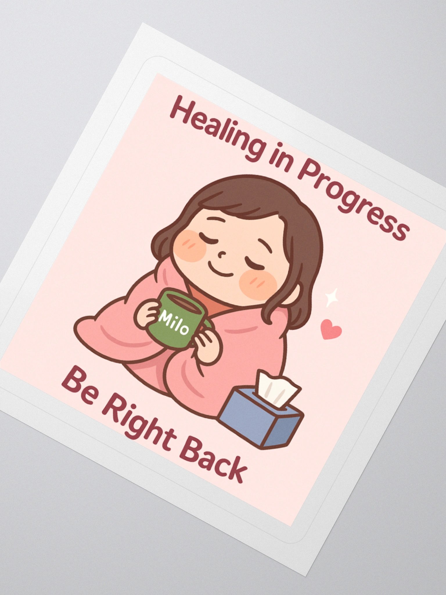 Healing in Progress – Chibi Self-Care Sticker product image (6)