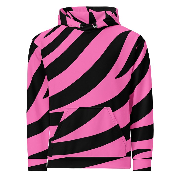 Zebra Print Hoodie – Pink Black product image (1)