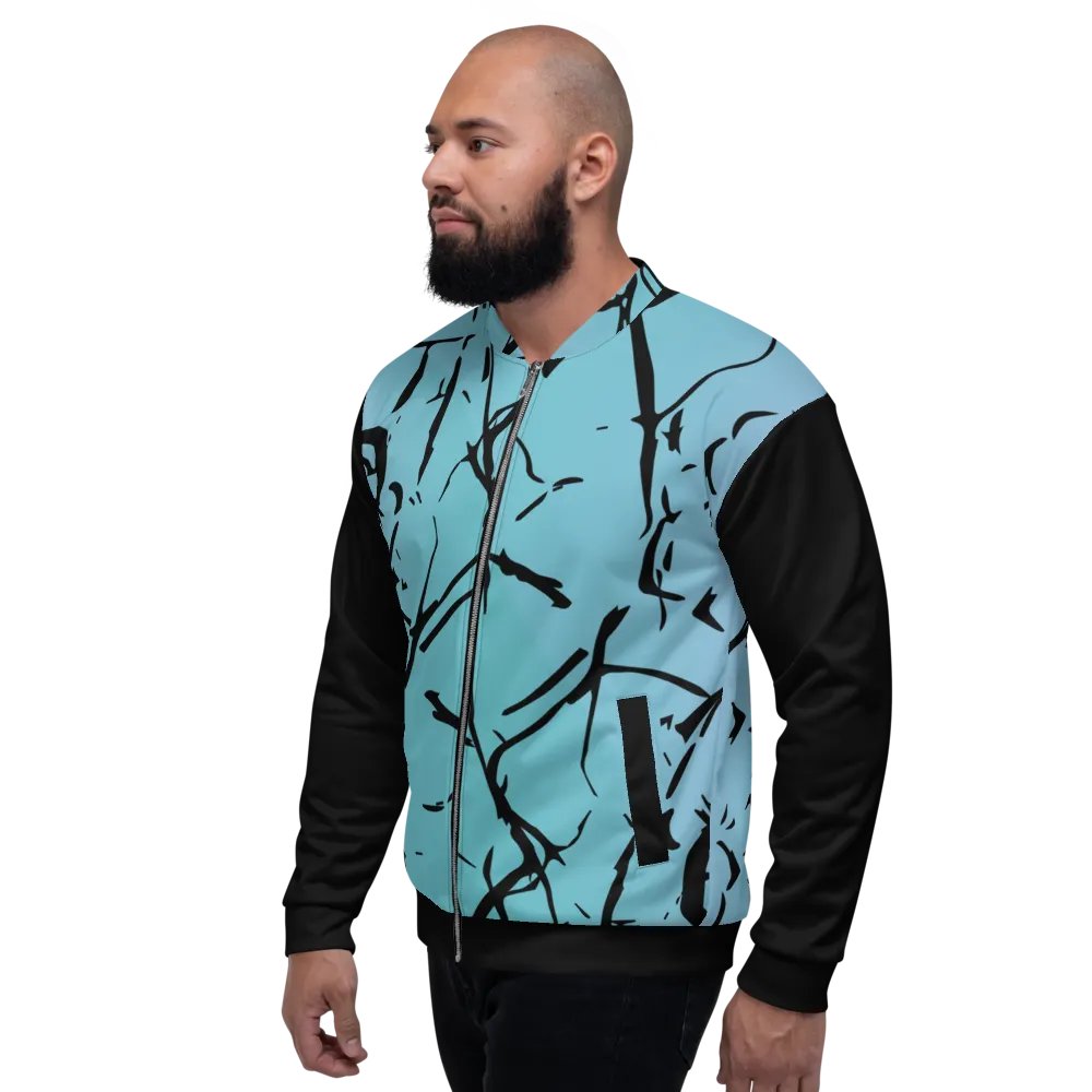 All-Over Print Bomber Jacket by Sublicolor 144 /Enigma Blue product image (2)