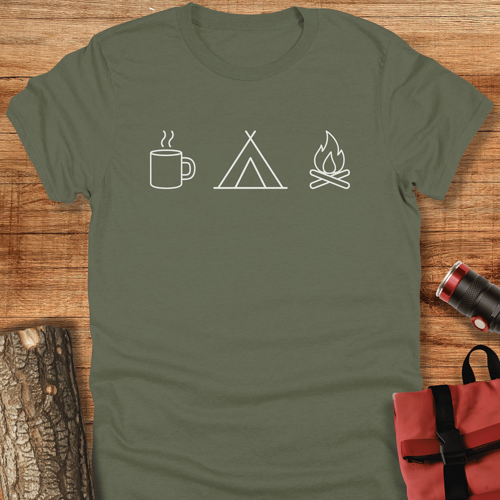Minimal camping t-shirt, Unisex product image (4)