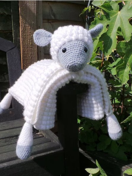 Crochet Sheep Blanket Pattern - 3in1 Pram Toy Lovey PDF Pattern - Crafting Happiness product image (2)