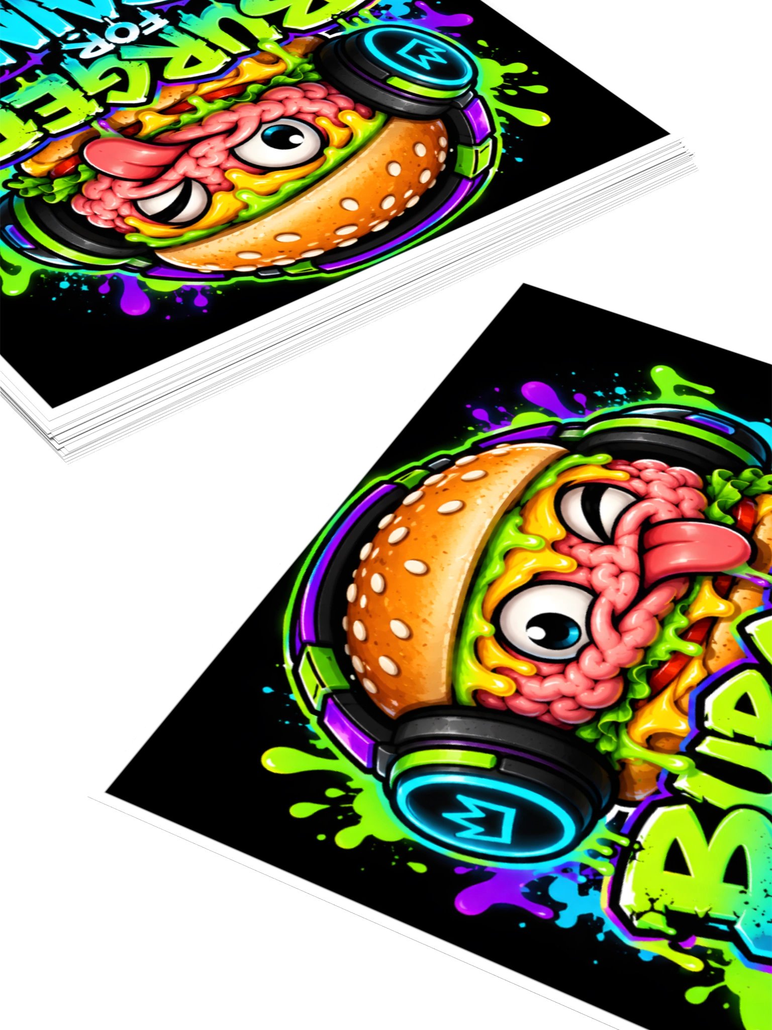 Burger for BrainZ Neon Sticker product image (10)