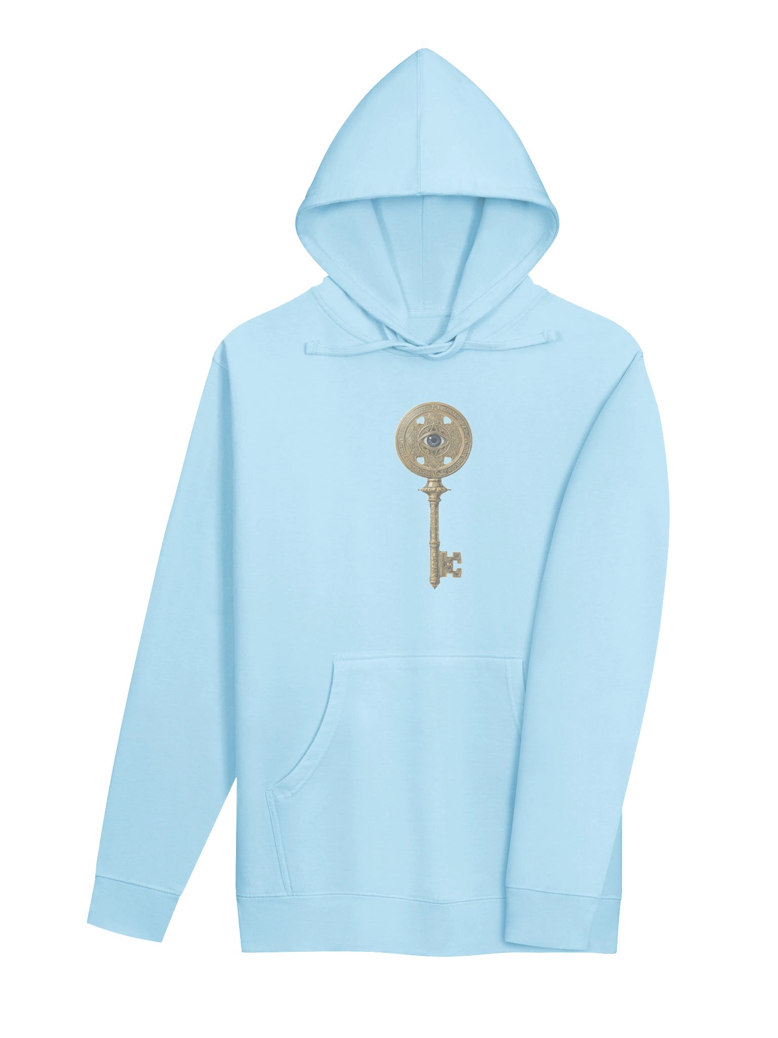 The Gatekeeper’s Key – Blue Aqua Horizon Edition (Front & Back Print) | Unisex Midweight Hoodie product image (4)