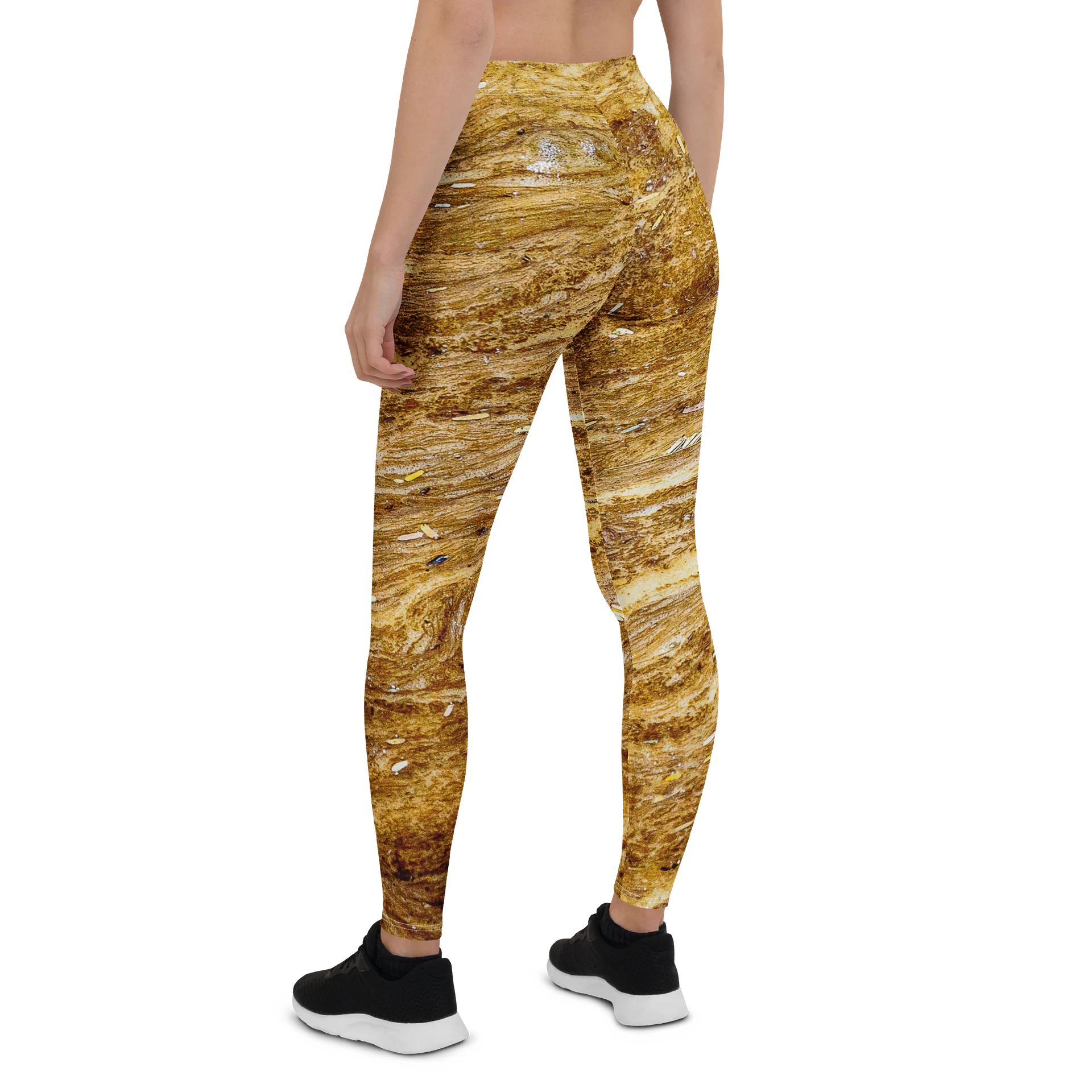 Golden Strata Women's All-Over Print High-Waisted Desert Canyon Leggings product image (3)