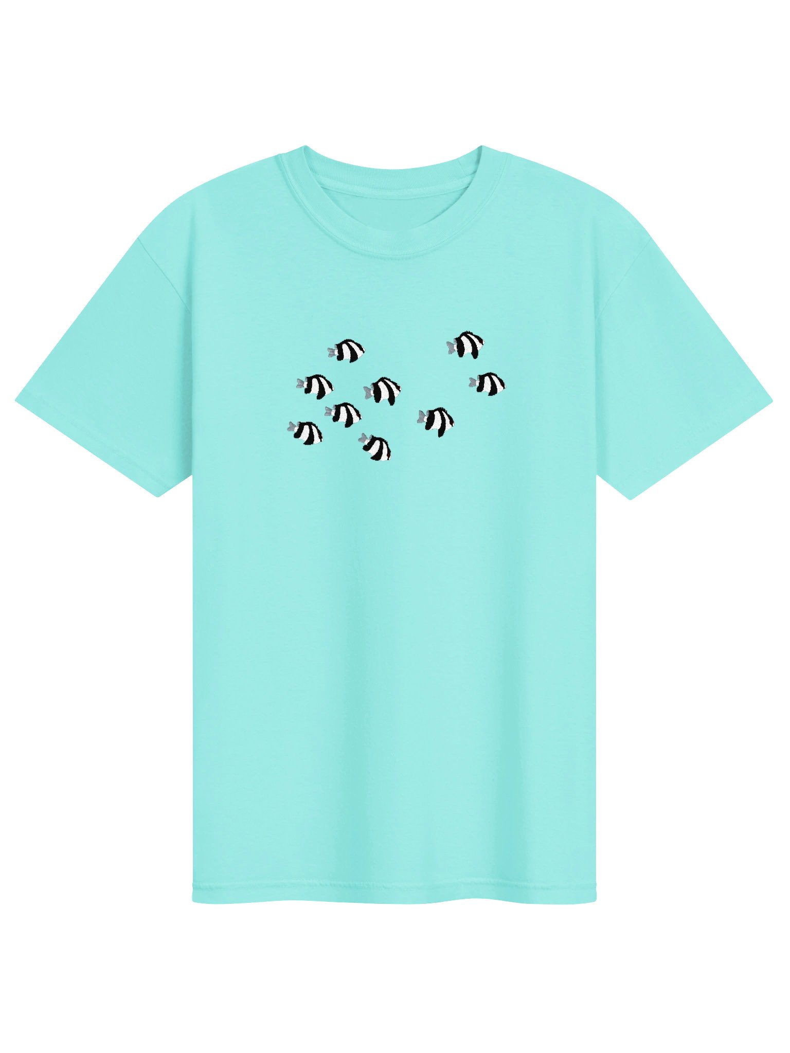 A School of Three-Stripe Damsels Embroidered Premium Shirt | Saltwater Reef Aquarium Fish & Marine Life Apparel product image (4)