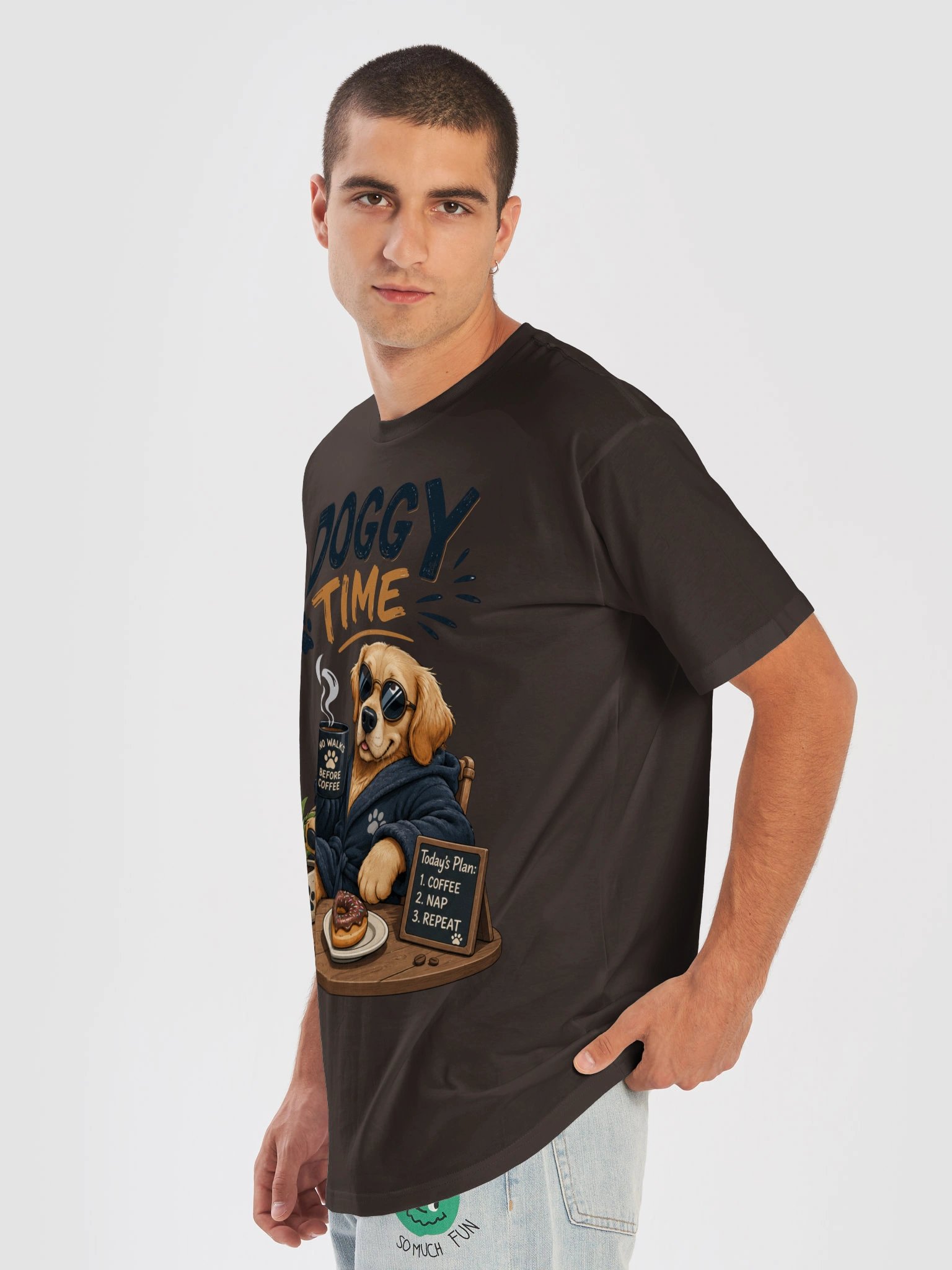 DOGGY TIME Coffee Nap T-Shirt product image (19)