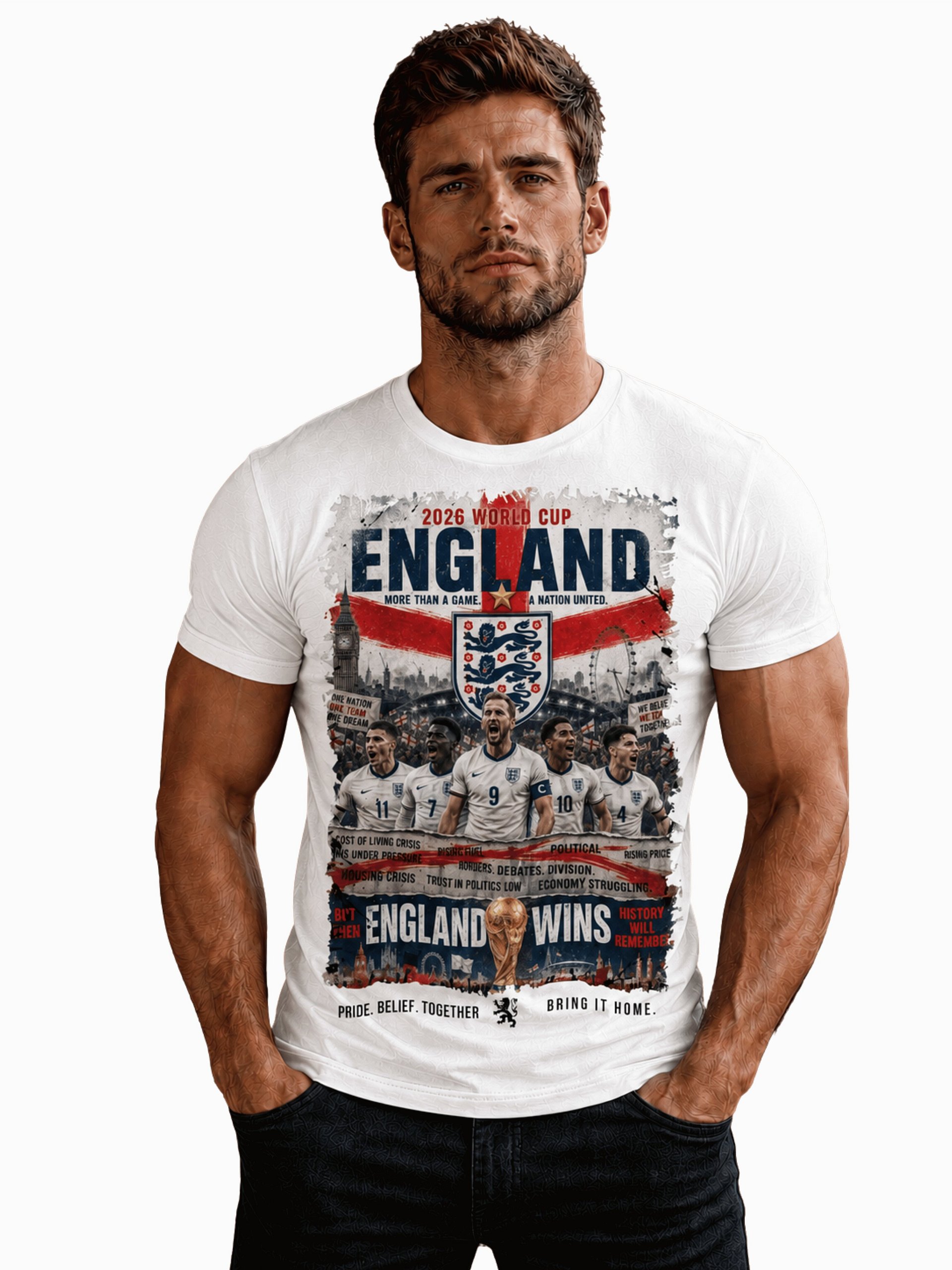 England 2026 World Cup Unity Poster Tee product image (1)