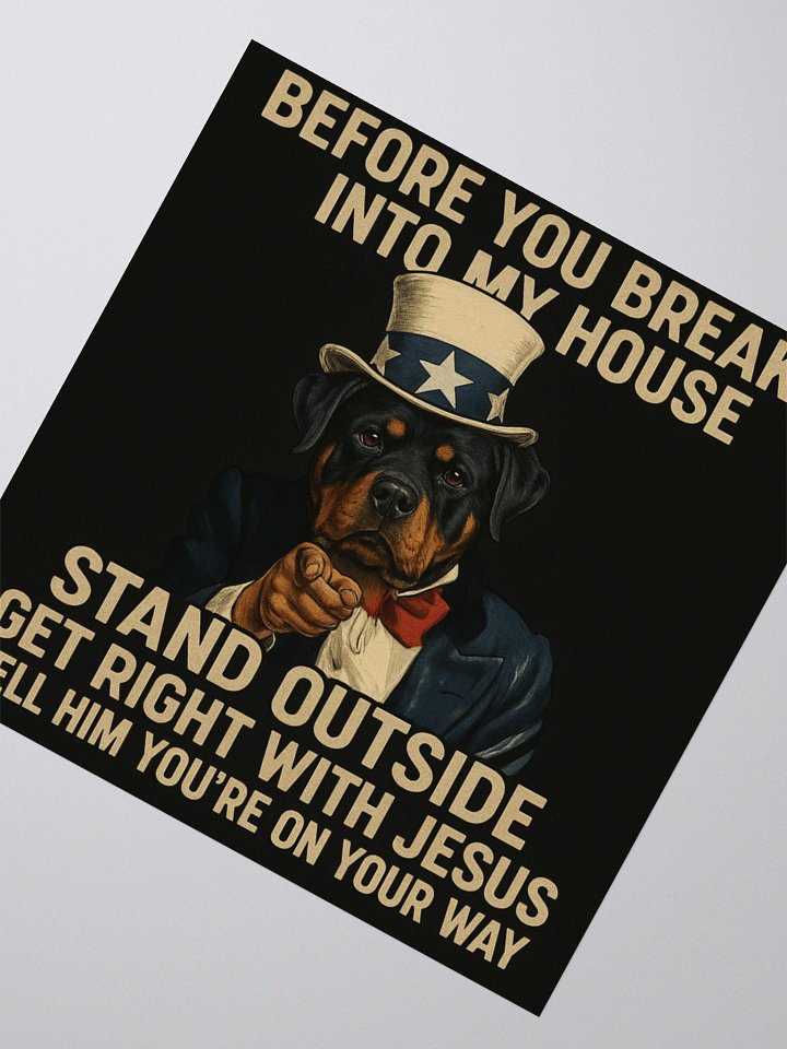 Rottweiler Get Right with Jesus Sticker product image (4)