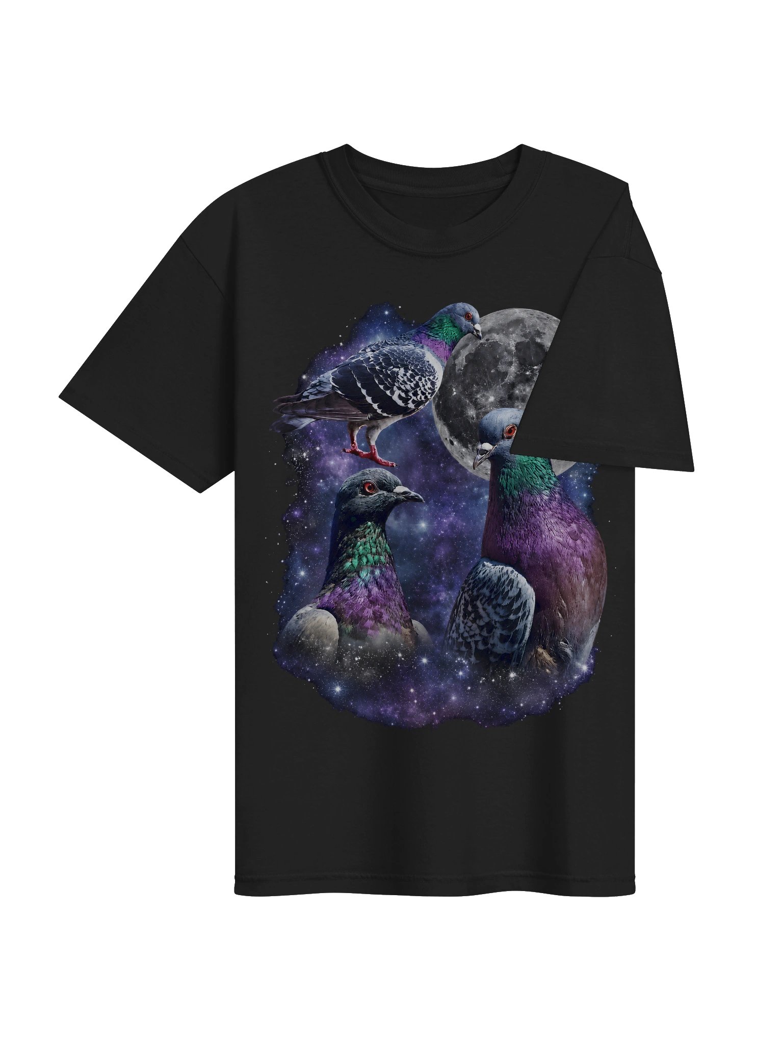Pigeon Shirt, Bird Graphic Tee, Comfort Colors Unisex T-Shirt, Moon Bird Howling Moon Shirt product image (4)