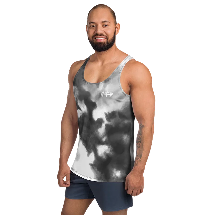 His House Mens Performance Tank - B&W Tie Dye product image (2)