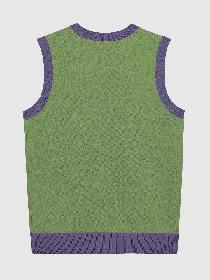 Bubbly and a B*tch (lg. lined design, violet+blue+green) knitwear vest product image (6)