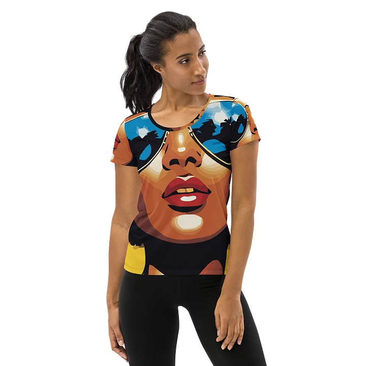 Caribbean Apples - Warm Caribbean Summer Retro | Women's Athletic T-Shirt product image (1)
