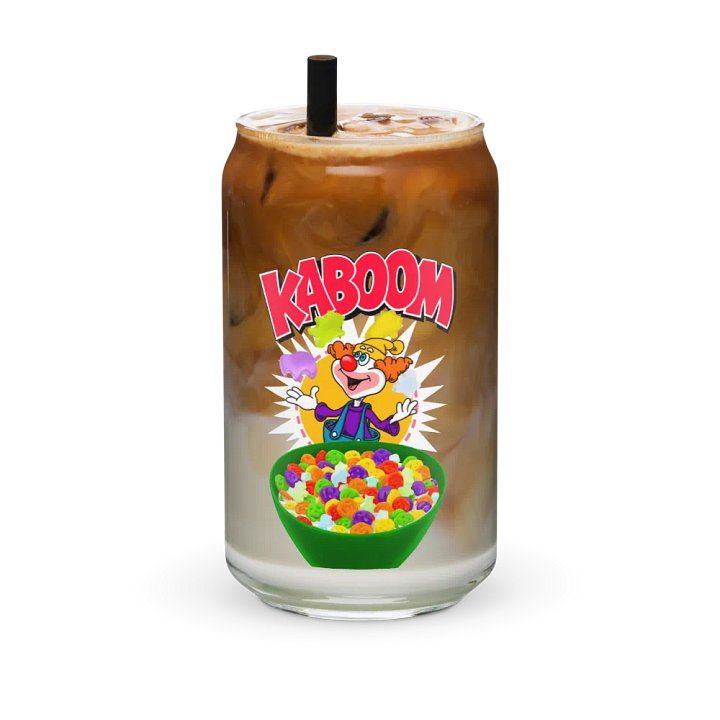 🥣 Saturday Morning Breakfast Kaboom! Can Shaped Glass 🥣 product image (1)