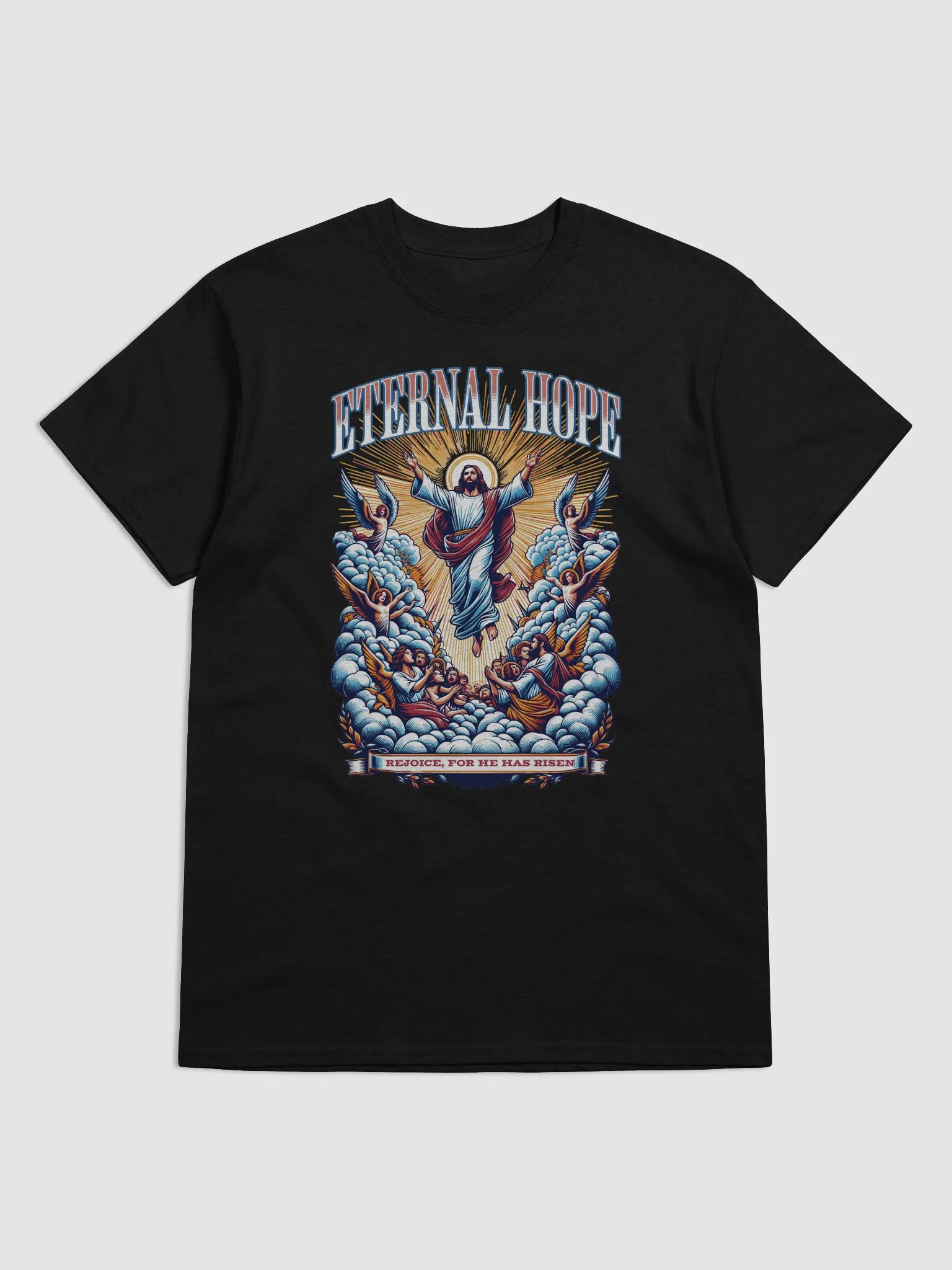 Eternal Hope T-Shirt | He Has Risen Christian Shirt | Jesus Ascension Easter Graphic Tee for Believers product image (1)