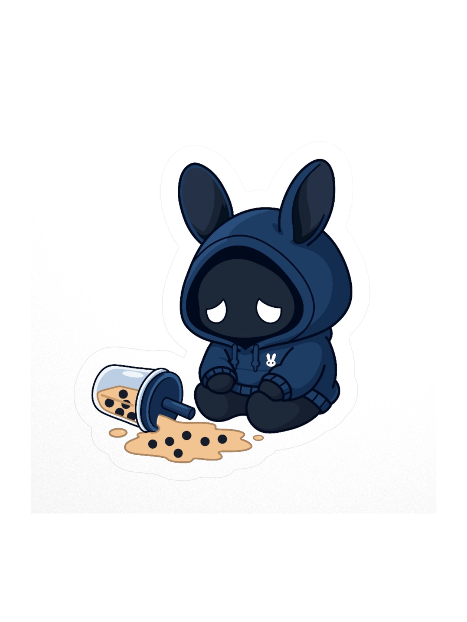Sad Poochoki Boba Spilled Sticker product image (1)