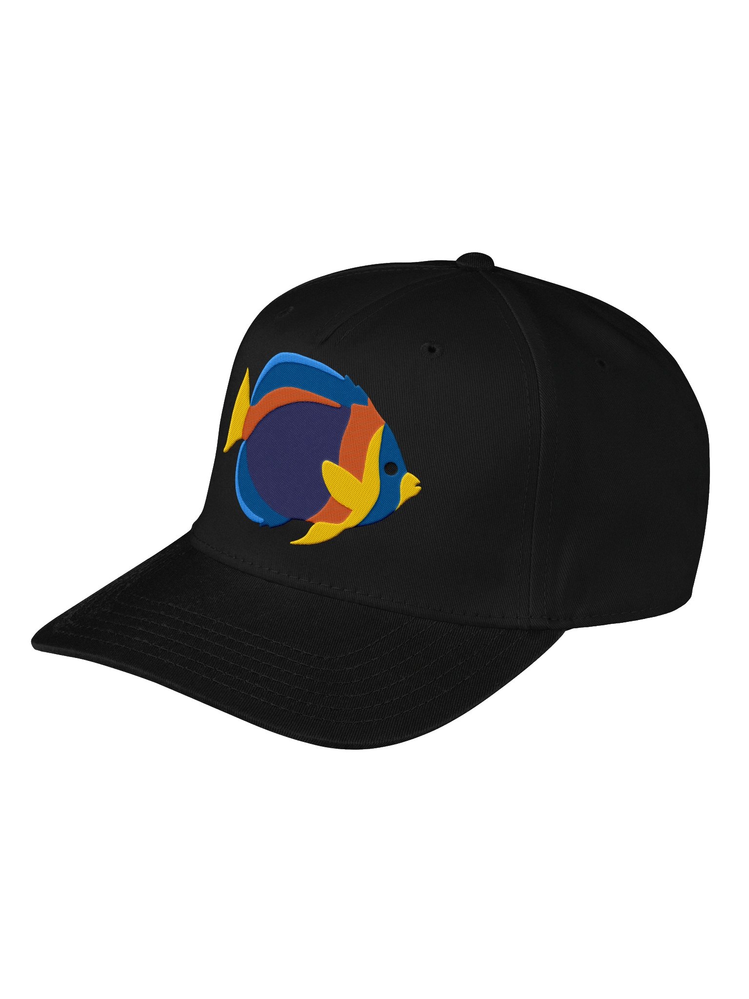 Scribbled Angelfish Mid-Profile Baseball Cap (Embroidered) for Reef and Marine Aquarium Lovers product image (5)